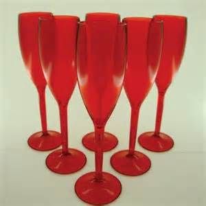 Taças em acrilico vermelho