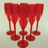 Taças em acrilico vermelho